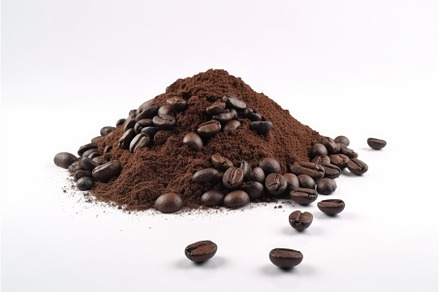 Ground coffee beans powder. Generate, a Food & Drink Photo by Ylivdesign