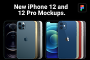 Mockups of the iPhone 12 Pro, an iPhone Mockup by AM Design (Thumbnail 1 of 8)