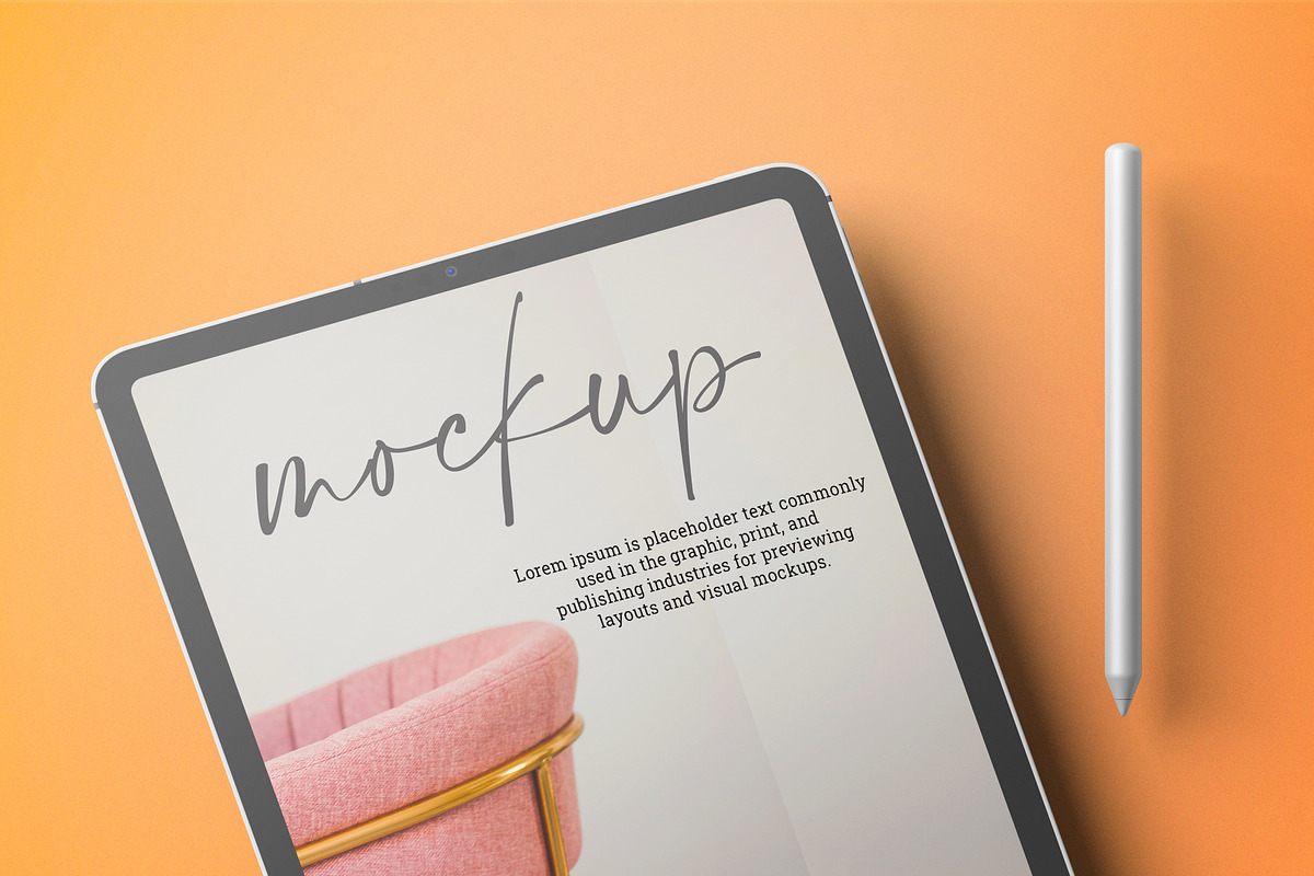 Tablet / iPad Pro Mockups, an iPad Mockup by 2M GRAPHICS DESIGN (Photo 6 of 12)