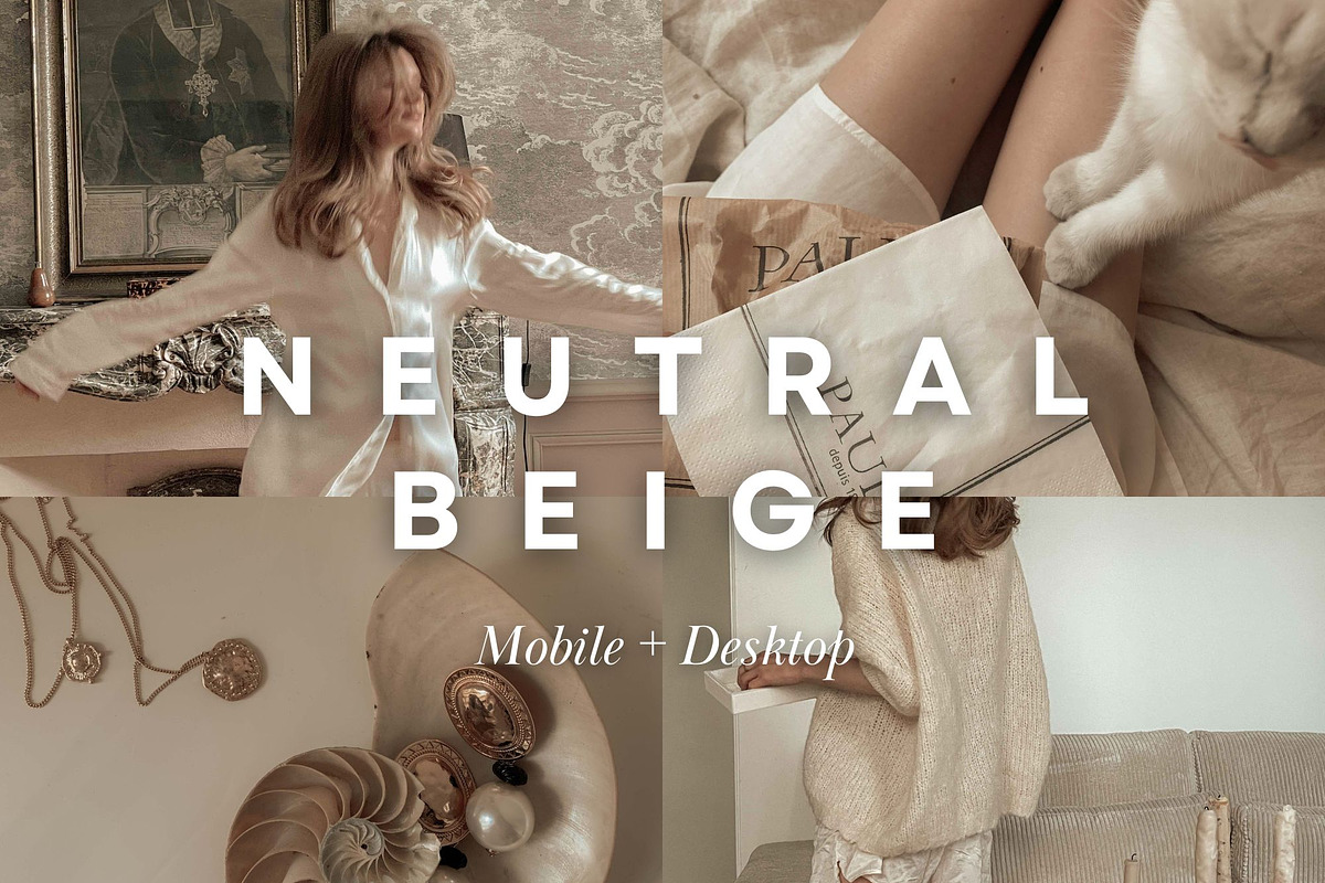 40 Neutral Lightroom Preset Bundle, a Preset Add-On by TheWayfarerShoppe (Photo 1 of 9)