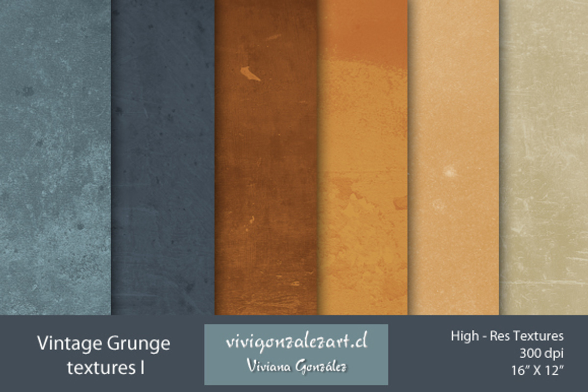 Vintage Grunge Textures I, a Texture Graphic by ViviGonzalezArt (Photo 1 of 4)