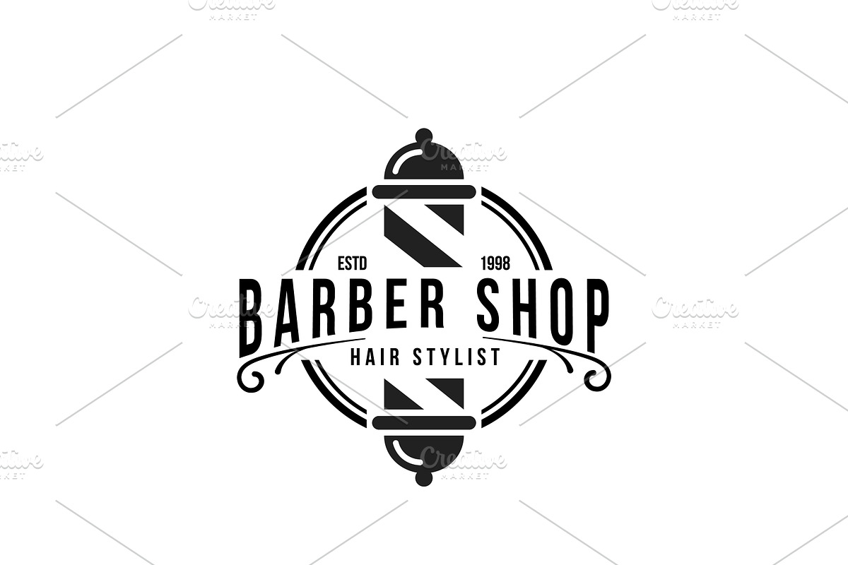 Vintage Barbershop Logo Design, a Branding & Logo Template by AlvinStd