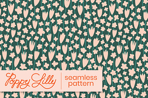 Flower Field Seamless Pattern