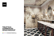 Toilet in a Commercial Space Mockup, a Household Mockup by creatsy5 (Thumbnail 1 of 5)