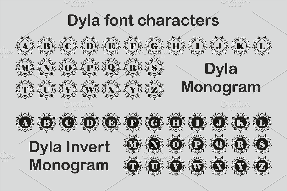 Dyla Monogram Font Duo, a Font by Digital Typeface Studio (Photo 2 of 8)