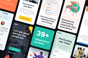 Whiter - Landing Page UI Kit