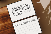 Minimal Gift Certificate Template, a Card Template by LePosey Studio (Thumbnail 1 of 5)