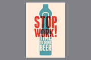 Beer time bottle vector poster set., a Food Illustration by PoPaShop (Thumbnail 4 of 10)