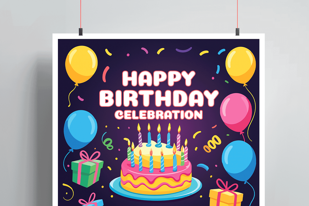 Birthday Celebration Flyer Design, a Flyer Template by MightyDesign (Photo 2 of 8)
