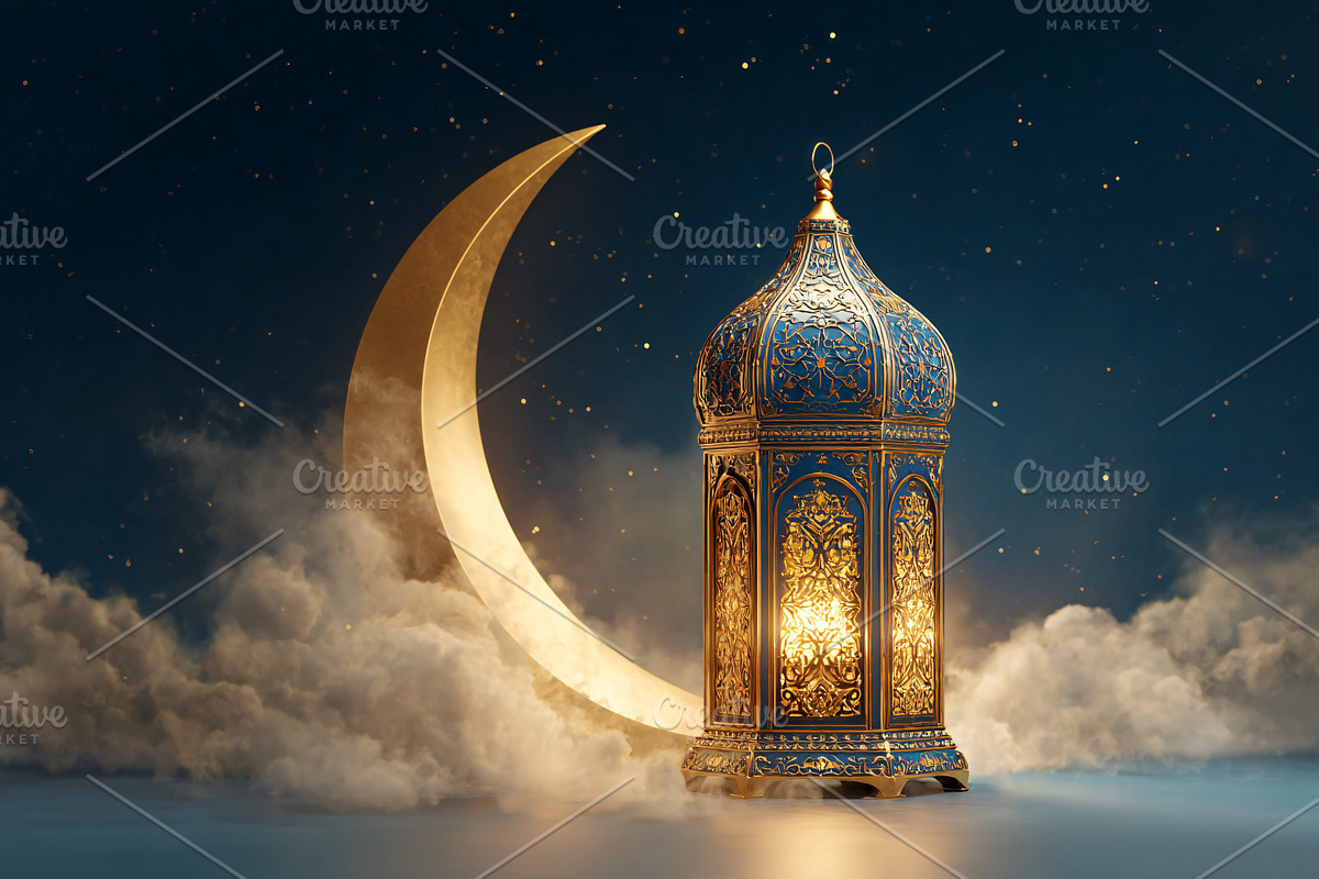 Golden lantern shining crescent, a Background Photo by shahsoft (Photo 2 of 2)