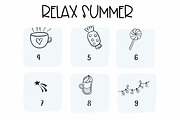 Relax Summer| Symbols Fonts, a Symbol Font by Sirinart (Thumbnail 8 of 12)