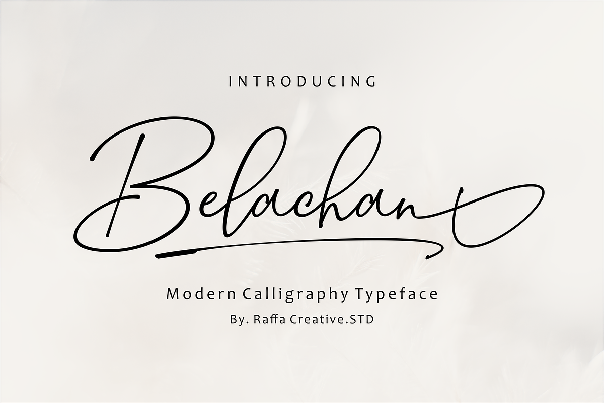 Belachan Signature, a Script Font by Raffa Creative (Photo 1 of 9)