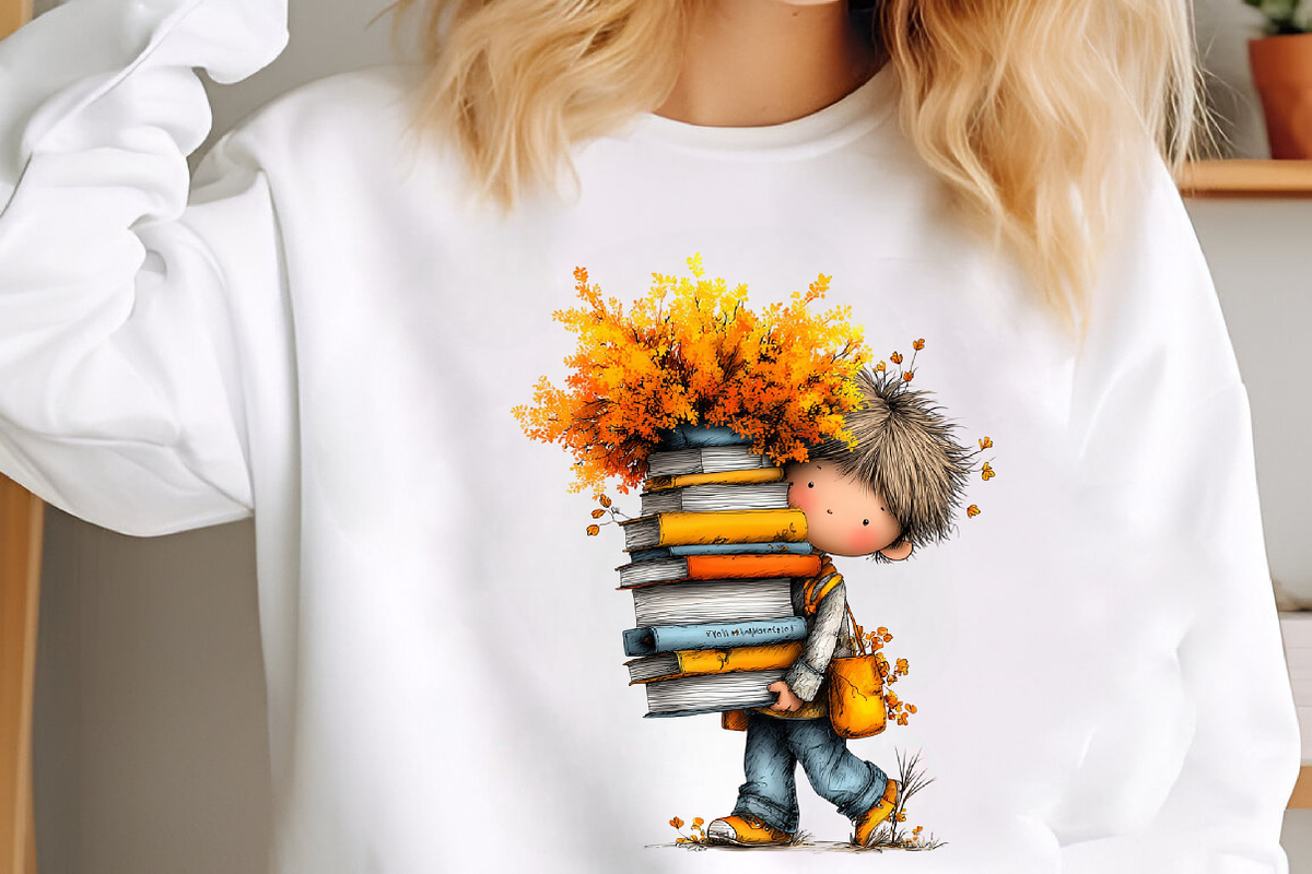 Whimsical Enjoy Autumn Boy Clipart, a Seasonal Illustration by designcity5 (Photo 4 of 5)