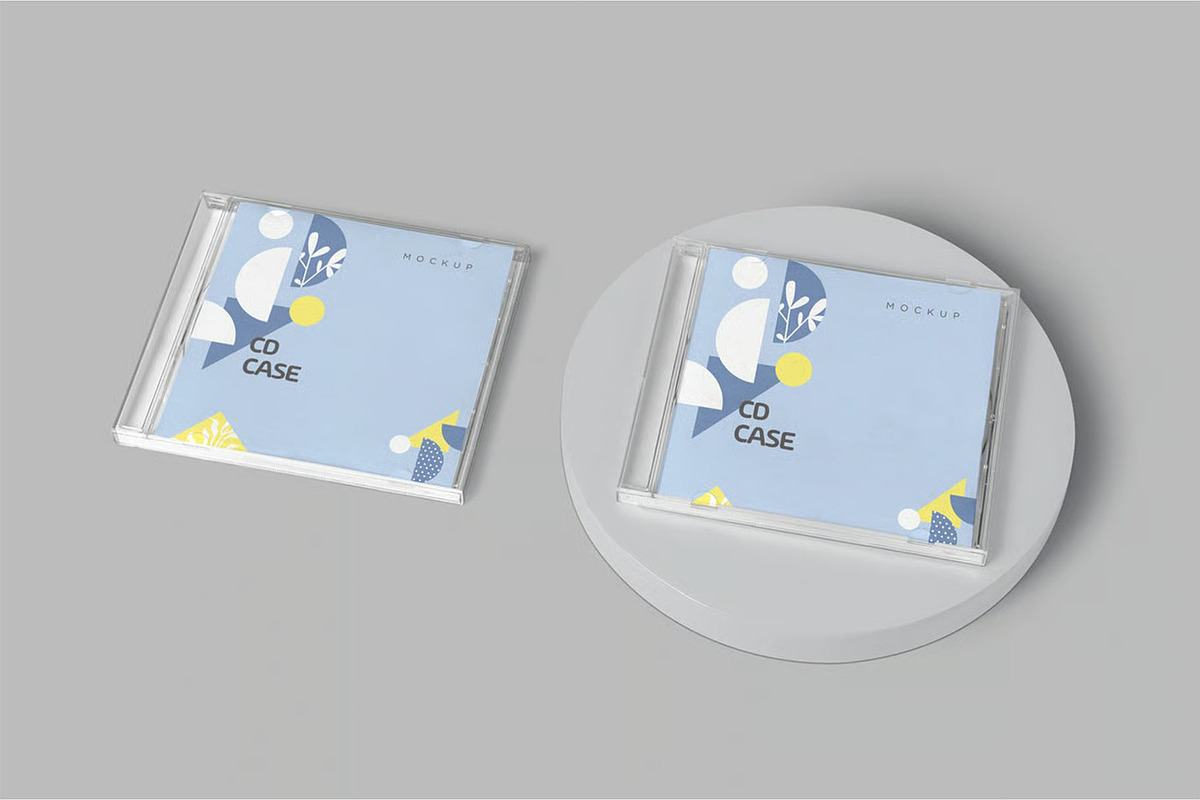 CD Label & Case Mockups, a Product Mockup by megostudi0 (Photo 5 of 7)