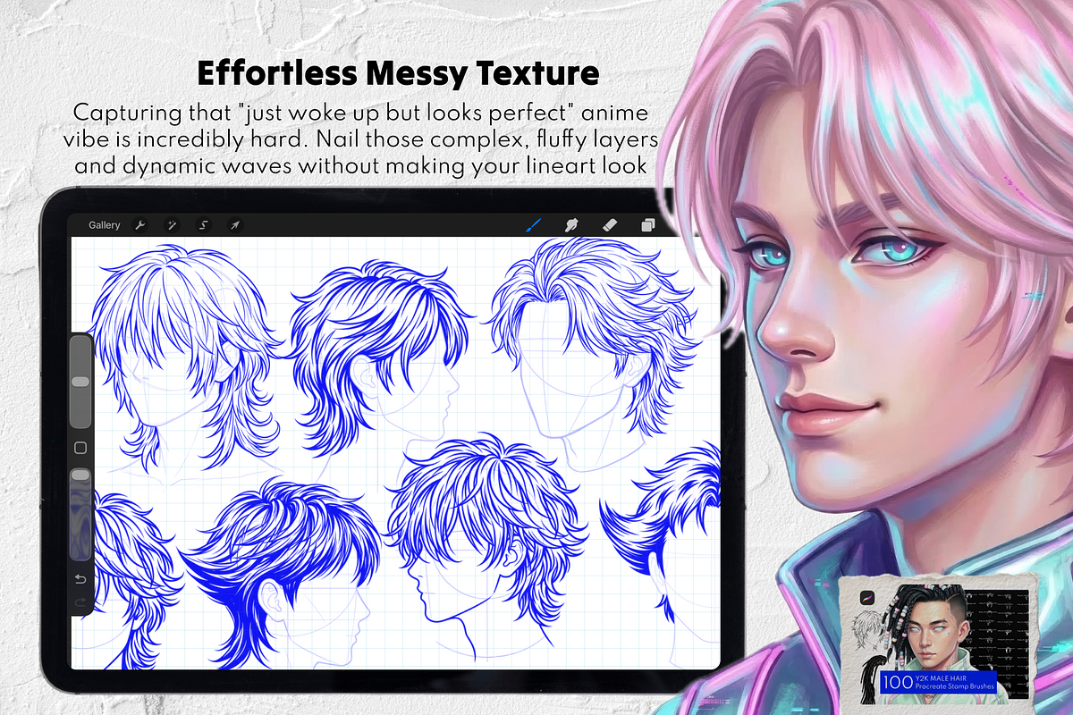 1800+ Male Character Procreate Stamp, a Brush Add-On by Selentaori Studio (Photo 8 of 16)