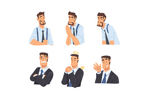 Man Businessman in Shirt and Tie, a Person Illustration by TopVectors