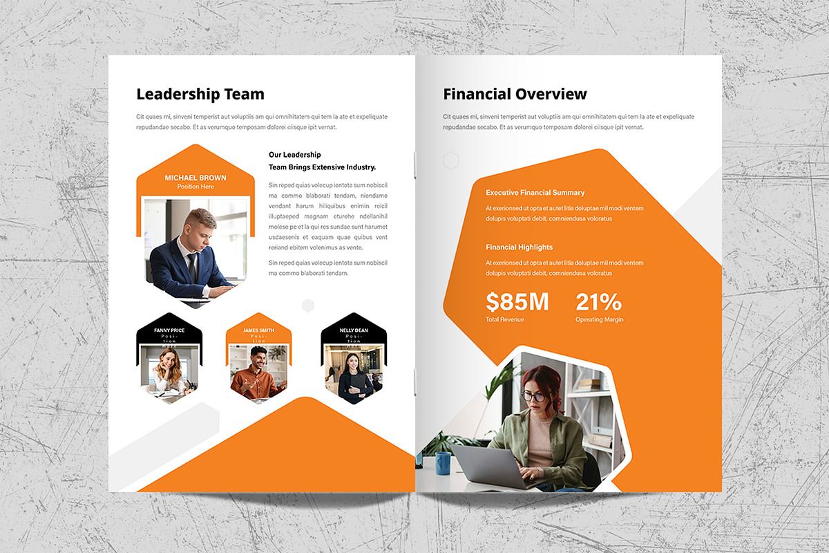 Annual Report Brochure Template, a Brochure Template by White Graphic (Photo 9 of 11)