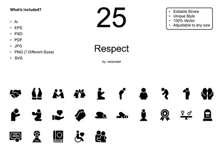 Respect, an Icon by Vector Stall