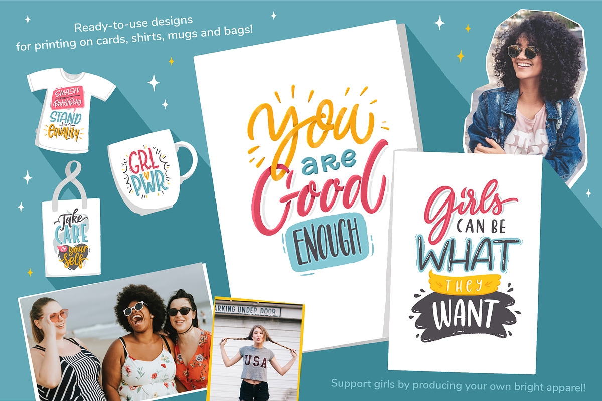 Feminism, letterings+graphics, an Education Illustration by Nina's Illustration Shop (Photo 2 of 6)