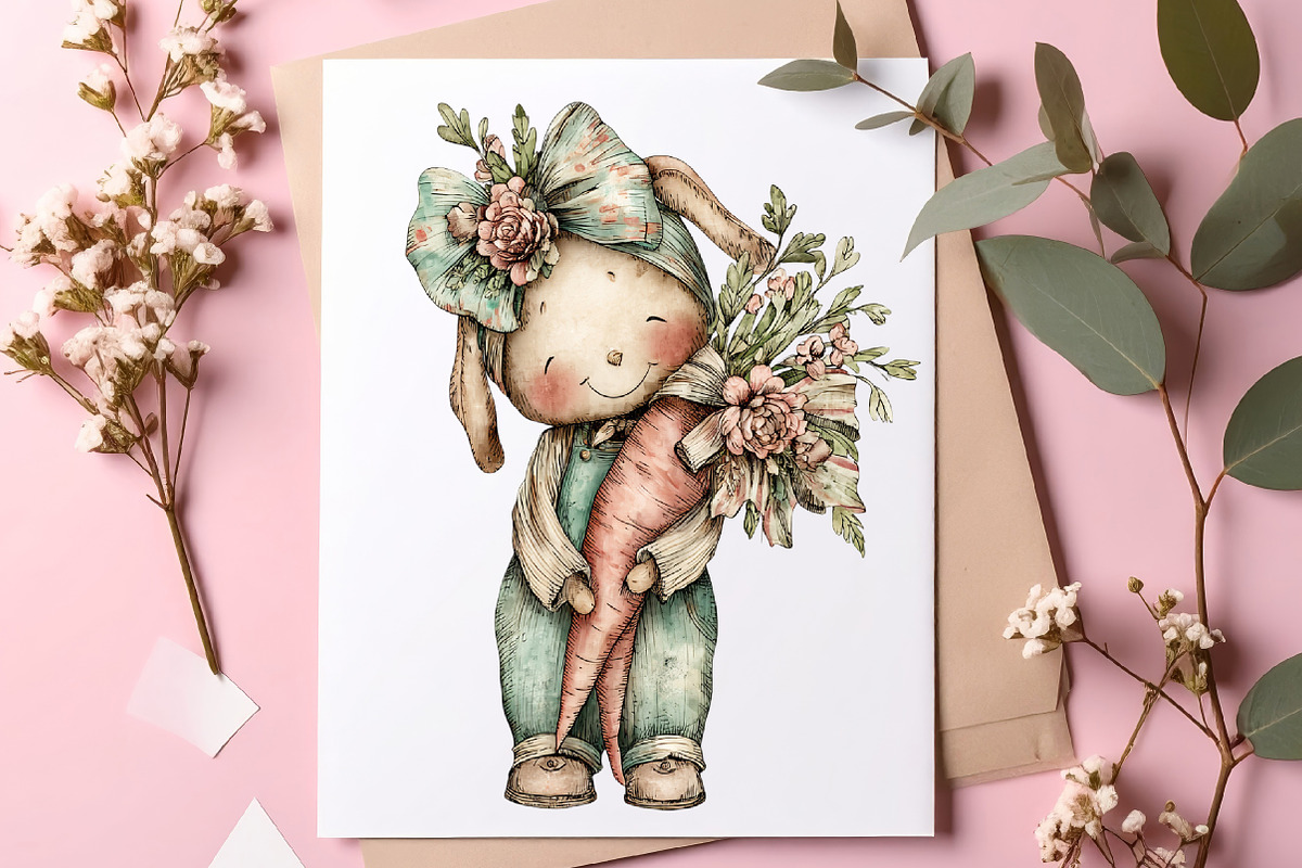 Whimsical easter carrot clipart, an Illustration by SinaCreation (Photo 8 of 11)