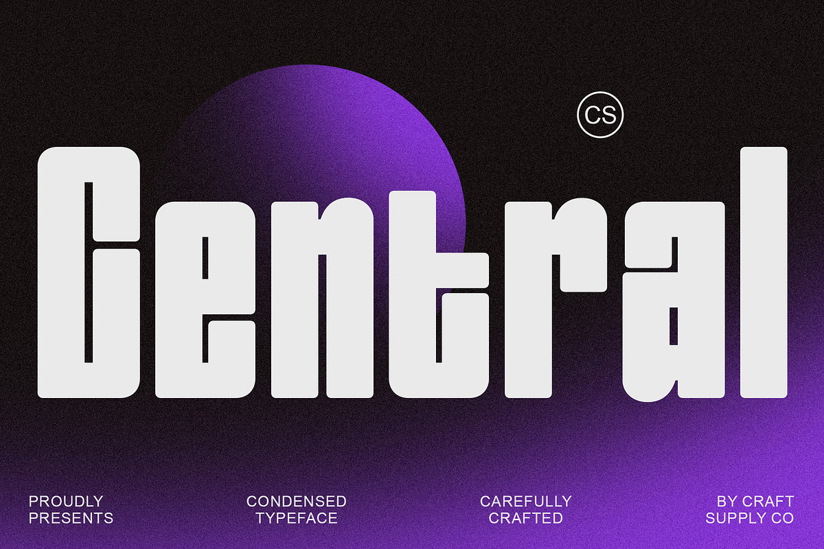 CS Central – Condensed Font, a Sans Serif Font by Craft Supply Co. (Photo 1 of 8)