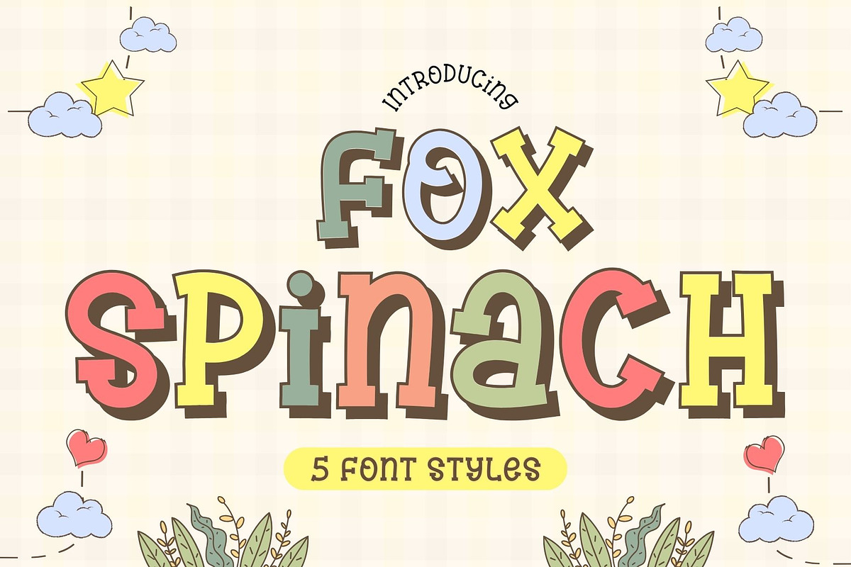 Fox Spinach 5 Font Styles, a Handwritten Font by Fox7 By Rattana (Photo 1 of 13)