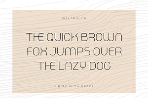 Melaround - Monoline Typeface