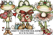 Coquette Christmas Frog Clipart, an Illustration by DreamPrint404 (Thumbnail 4 of 4)