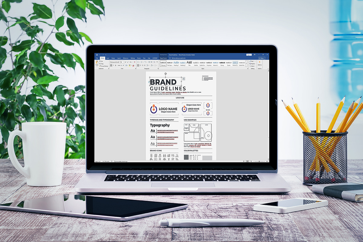 Brand Guidelines | Word & Indesign, a Poster Template by obayes (Photo 3 of 3)
