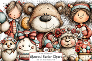 Whimsical Easter Clipart Bundle, an Illustration by OK Design (Thumbnail 1 of 6)