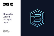 Minimalist Letter S Hexagon Logo, a Branding & Logo Template by Luxury Logos (Thumbnail 1 of 4)
