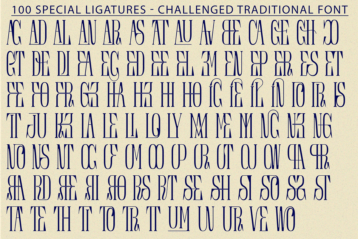 CHALLENGED TRADITIONAL FONT, a Serif Font by 177Studio (Photo 7 of 8)