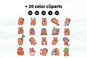 Halloween Capybara Clipart, a Seasonal Illustration by Palau (Thumbnail 7 of 9)