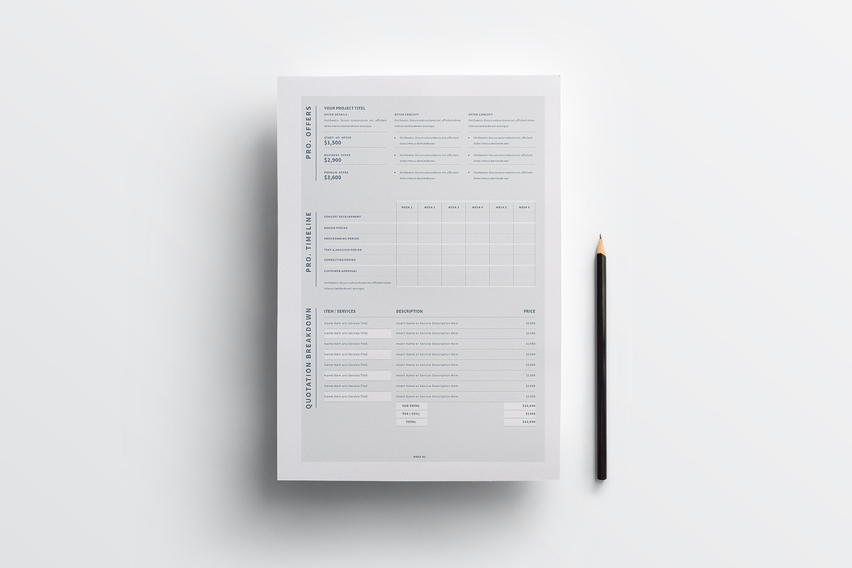 Proposal | Canva MS Word & Indesign, a Stationery Template by obayes (Photo 4 of 5)
