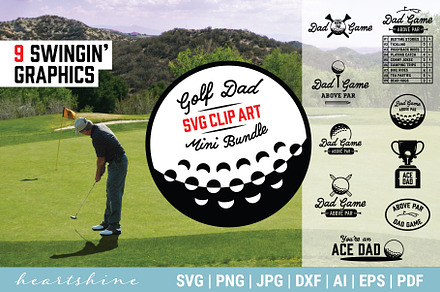 Golf Dad Mini Bundle SVG Clip Art