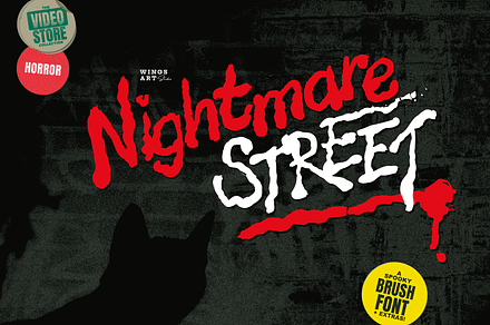 Nightmare Street - Halloween Font, a Font by Wingsart Studio