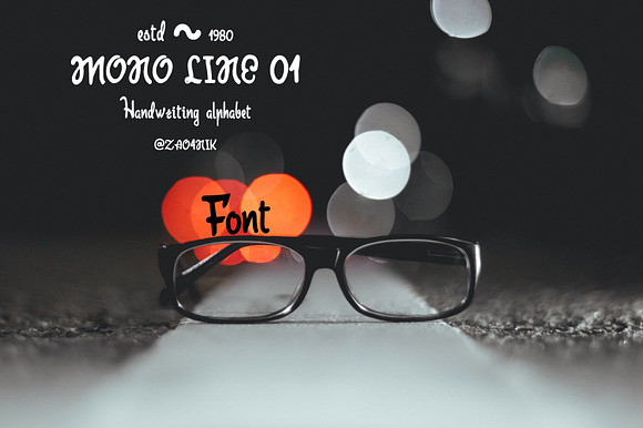 Mono line 01 font preview 7