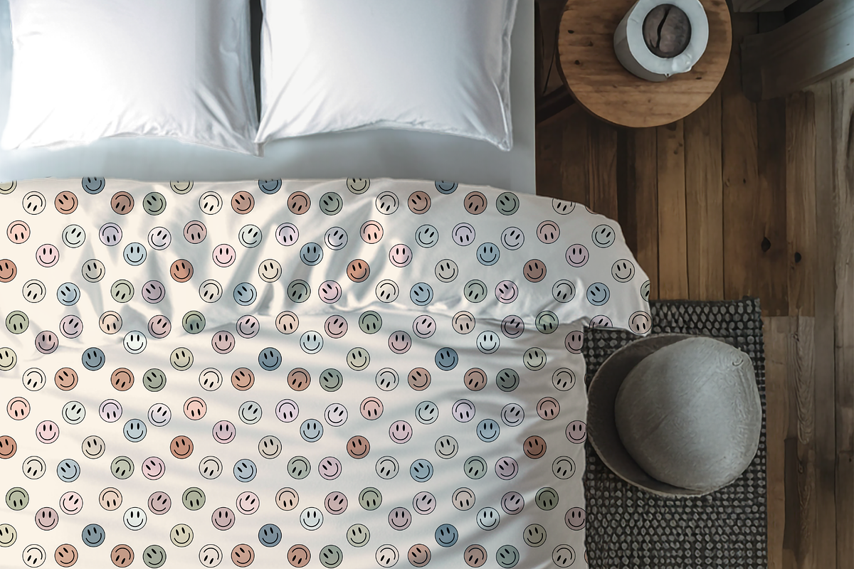 Retro Smiley Face Seamless Pattern, a Pattern Graphic by OwlAndFern (Photo 2 of 9)
