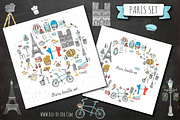 58 Paris color hand drawn icons!, an Object Graphic by Natasha-Pankina.com (Thumbnail 2 of 5)