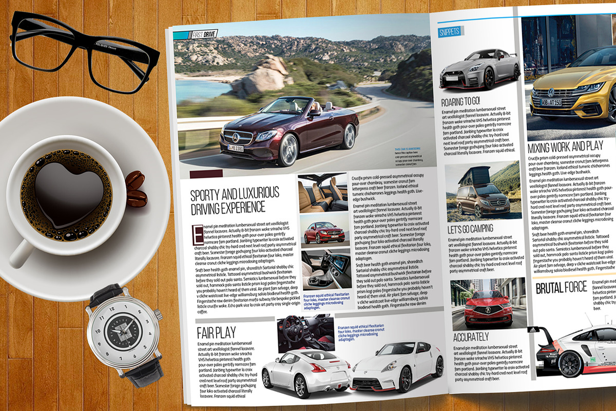 Car Magazine Template, a Magazine Template by Red Cactus Creative (Photo 3 of 18)