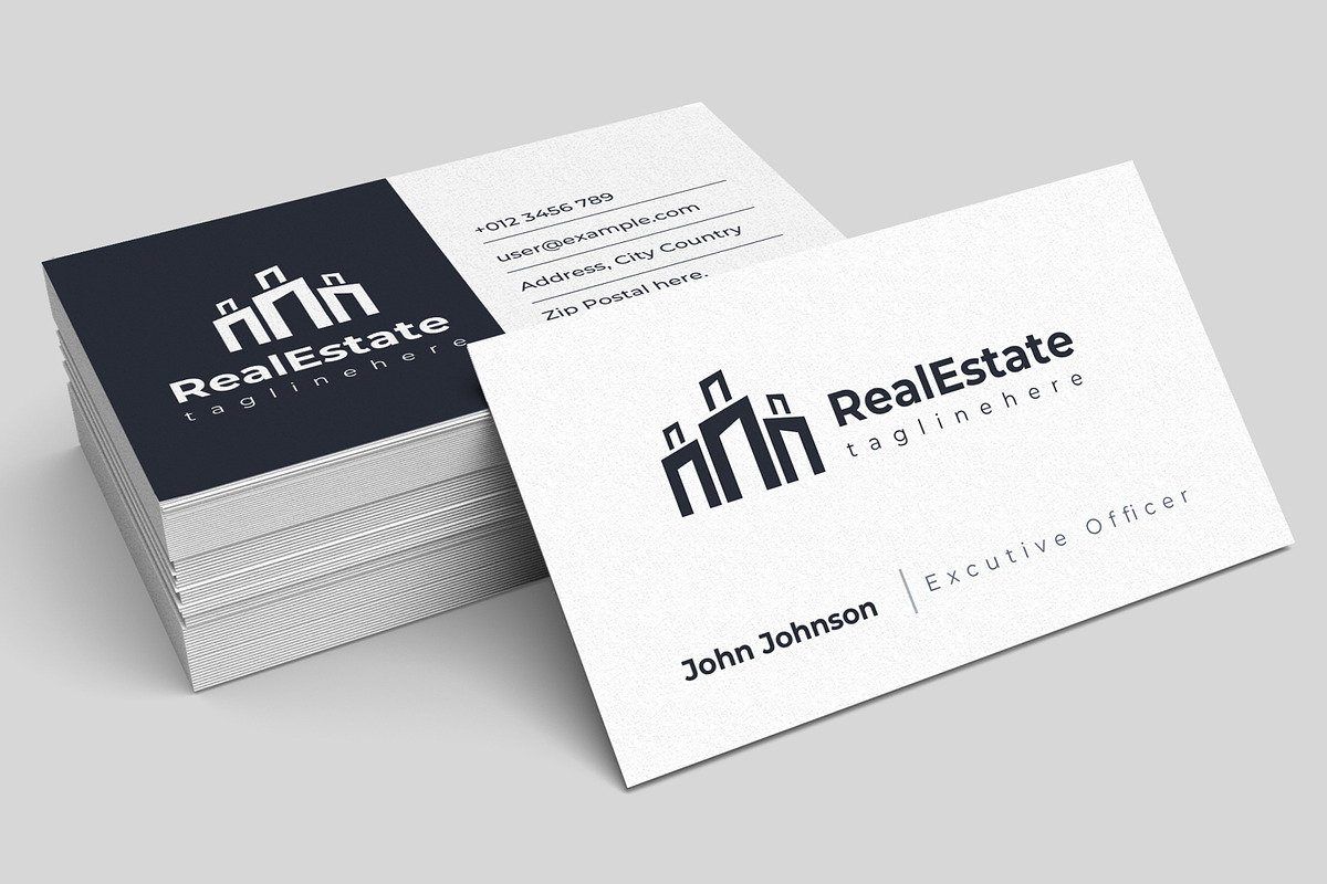 Real Estate Business Card Layout, a Business Card Template by MightyDesign (Photo 2 of 6)