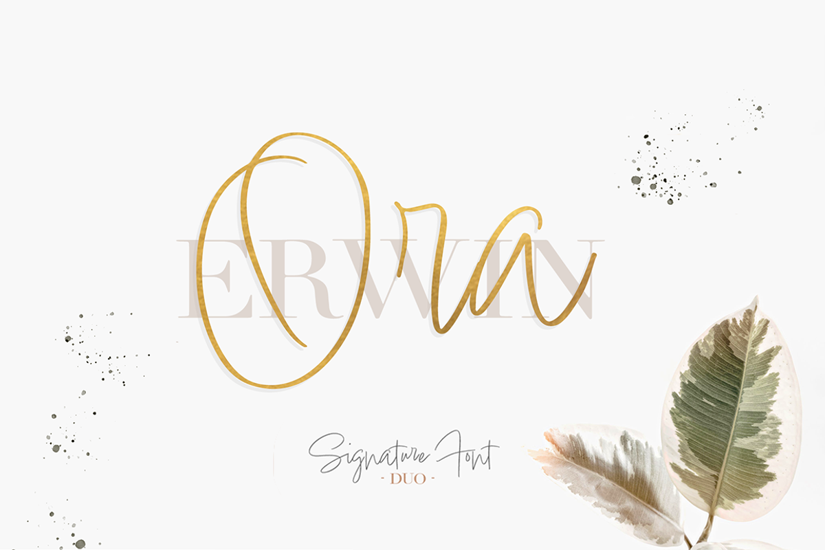 Ora Erwin : Signature Font Duo, a Script Font by KLUGE+CO (Photo 19 of 19)