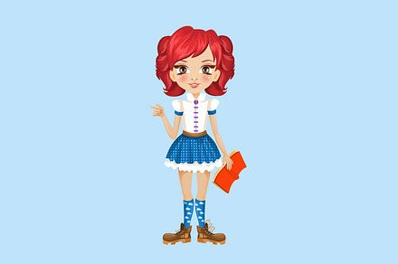 Smart girl illustration