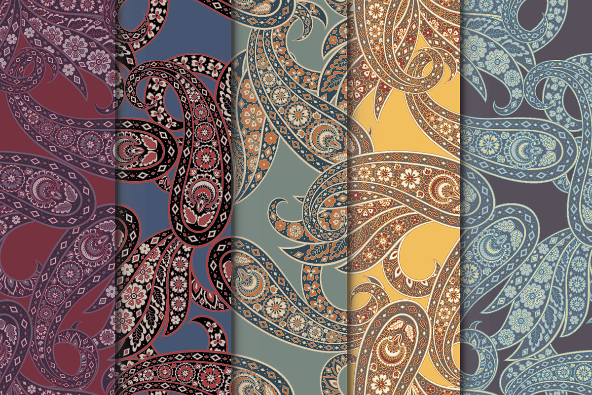 Floral paisley seamless pattern, a Pattern Graphic by antalogiya (Photo 1 of 6)