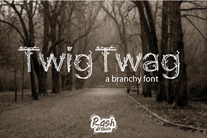 Twig Twag a branchy font