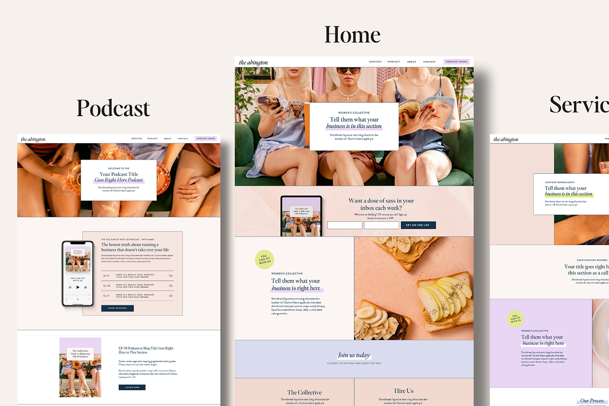 Showit Website Template | Abington, a Templates & Theme by Kayleigh Hannon (Photo 2 of 3)