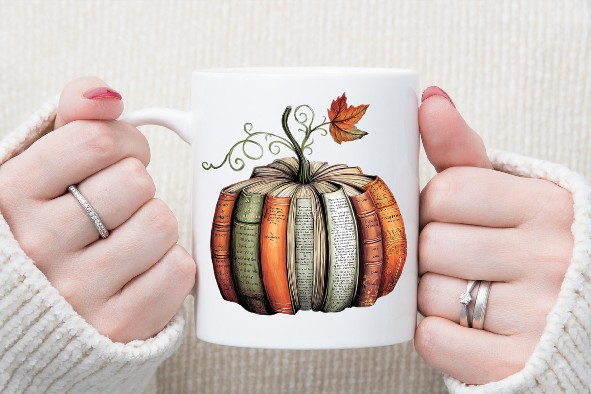 Fall Book Pumpkin Halloween Teacher, an Illustration by Sublimation Artist (Photo 5 of 9)