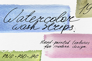 Granulated Watercolor Wash Strips