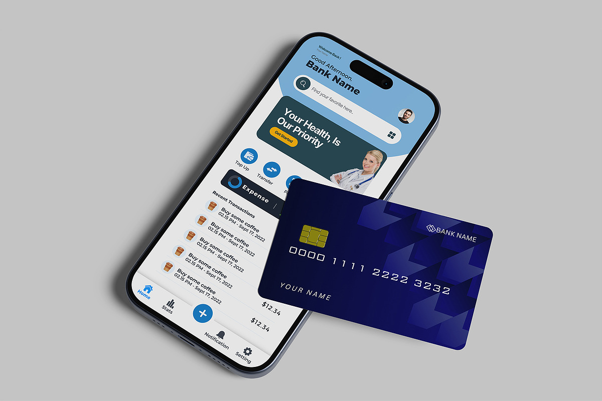 Smartphone and Credit Card Mockup, a Product Mockup by lamorastudio (Photo 10 of 11)