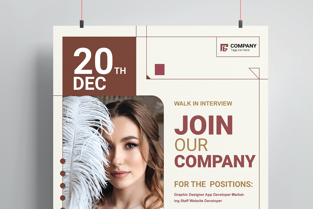 Gradient Hiring Poster Template preview 2